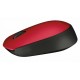 Logitech M171 RF Wireless+USB Óptico 1000DPI Ambidextro Negro, Rojo ratón