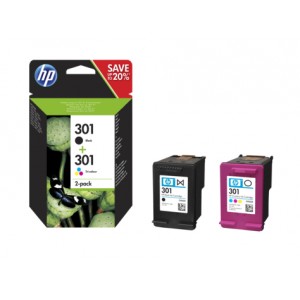 HP 301 2-pack Black/Tri-color Original Ink Cartridges