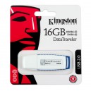 Unidad flash Kingston DataTraveler G3 DTIG3/16GB - 16 GB - USB 2.0 - Azul, Blanco - Externo 
