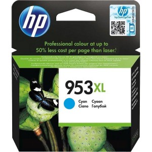 HP 953XL - Alto rendimiento - cián - original - cartucho de tinta - para Officejet Pro 8710, 8720, 8730, 8740