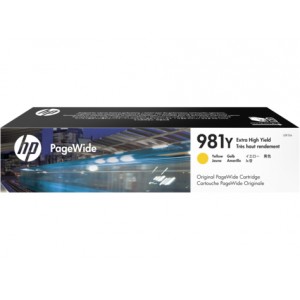 HP 981Y - Rendimiento extra alto - amarillo - original - PageWide - cartucho de tinta - para PageWide Enterprise Color MFP 586,