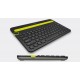 Logitech K480 Bluetooth QZERTY Italiano Negro, Verde teclado para móvil