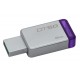 Kingston Technology DataTraveler 50 8GB 8GB USB 3.0 (3.1 Gen 1) Type-A Púrpura, Plata unidad flash USB