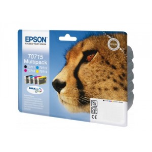 Epson T0715 5.5ml 7.4ml Negro, Cian, Magenta, Amarillo cartucho de tinta