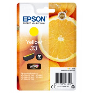Epson C13T33444012 4.5ml 300páginas Amarillo cartucho de tinta