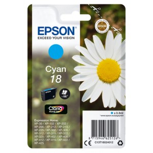 Epson C13T18024012 3.3ml 180páginas Cian cartucho de tinta
