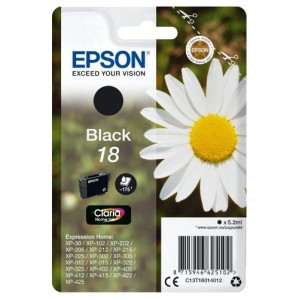 Epson C13T18014012 5.2ml 175páginas Negro cartucho de tinta