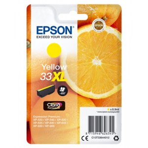 Epson C13T33644012 8.9ml 650páginas Amarillo cartucho de tinta