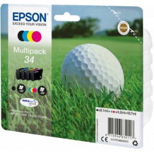 Epson Multipack 4-colours 34 DURABrite Ultra Ink 4.2ml 6.1ml Negro, Cian, Magenta, Amarillo cartucho de tinta
