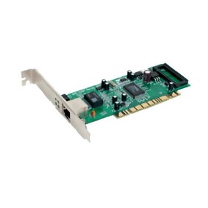 D-Link 32-bit PCI. 10/100/1000Mbps autosense. Full Duplex. TP connector