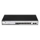 D-Link Web Smart DGS-1210-10P - Switch - Gestionable - 8 puertos 10/100/1000 (PoE+) + 2 puertos SFP - Compacto 13" sobremesa - P