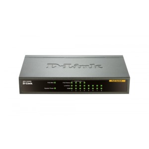 D-Link DES-1008PA - Switch - no gestionable - 4 puertos 10/100 (PoE) + 4 puertos 10/100 - sobremesa - PoE
