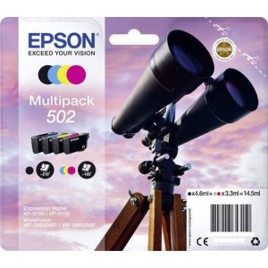 Epson 502 3.3ml 4.6ml 210p&aacute;ginas 165p&aacute;ginas Negro, Cian, Magenta, Amarillo cartucho de tinta