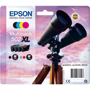 Epson 502XL 6.4ml 9.2ml 550p&aacute;ginas 470p&aacute;ginas Negro, Cian, Magenta, Amarillo cartucho de tinta