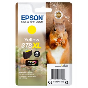 Epson Singlepack Yellow 378XL Claria Photo HD Ink 9.3ml Amarillo 830p&aacute;ginas cartucho de tinta