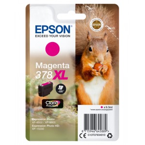 Epson Singlepack Magenta 378XL Claria Photo HD Ink 9.3ml 830p&aacute;ginas cartucho de tinta