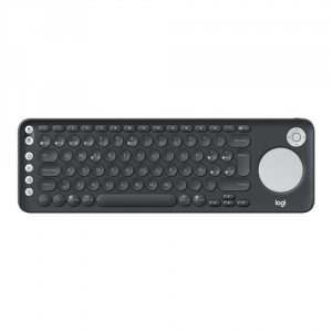 Logitech K600 TV QWERTY Espagnole Noir, Argent