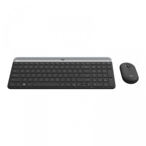 Logitech Slim Wireless Combo MK470 - Juego de y rat&oacute;n - inal&aacute;mbrico - 2.4 GHz - Checo - grafito