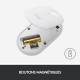 Logitech Pebble M350 ratón RF inalámbrica + Bluetooth Óptico 1000 DPI Ambidextro