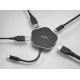 D-Link DUB-M420 base para portátil y replicador de puertos Alámbrico USB 3.0 (3.1 Gen 1) Type-C Negro, Plata