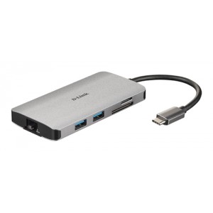D-Link DUB-M810 hub de interfaz USB 3.0 (3.1 Gen 1) Type-C 5000 Mbit/s Plata