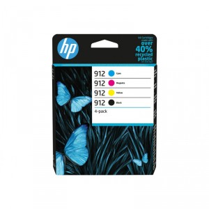 HP 912 4 pieza(s) Original Rendimiento est&aacute;ndar Negro, Cian, Magenta, Amarillo
