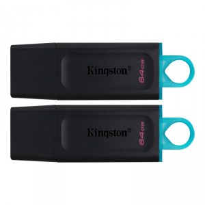 Kingston DATA TRAVELER EXODIA USB 3.2 64GB PACK 2 NEGRO / TURQ
