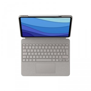 Logitech Combo Touch - Caja de y folio - con panel t&aacute;ctil - luz trasera - Apple Smart connector - AZERTY - franc&eacute;s - are