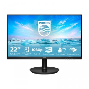 Philips V-line 221V8A - LED - 22" (21.5" visible) - 1920 x 1080 Full HD (1080p) @ 75 Hz - VA - 200 cd/m&sup2; - 4000:1 - 4 ms