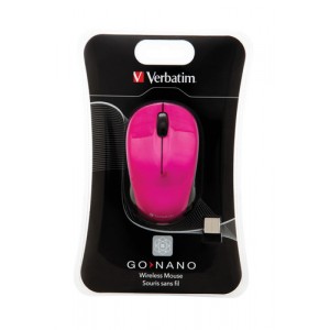 Verbatim GO NANO RF inal&aacute;mbrico 1600DPI Rosa rat&oacute;n