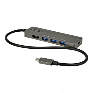 StarTech.com Adaptador Multipuertos USB-C - Docking Station USB Tipo C a HDMI 2.0b 4K de 60Hz (HDR10) - PD de 100W de Paso - Hub