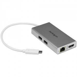 StarTech.com Adaptador USB-C Multifunci&oacute;n para Ordenadores Port&aacute;tiles - con Entrega de Potencia - 4K HDMI - USB 3.0 - Blanco