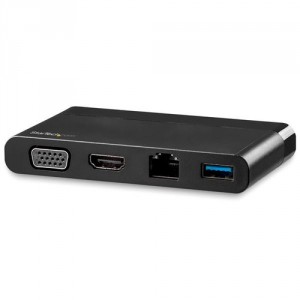 StarTech.com Adaptador Multipuertos USB-C 4K con HDMI y VGA - Mac Win Chrome - 1x USB-A - GbE - Port&aacute;til - Docking Station USB T