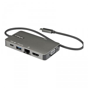 StarTech.com Adaptador Multipuertos USB-C - Docking Station USB Tipo C a HDMI 4K30 o VGA 1080p - Replicador de Puertos USBC PD d
