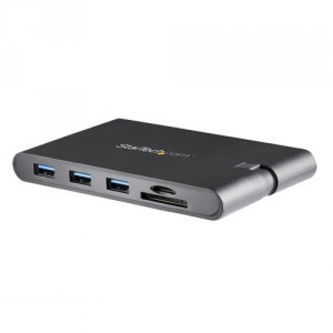 StarTech.com Replicador de Puertos USB-C para Port&aacute;tiles - Docking Station USB Tipo C HDMI VGA GbE con Lector de Tarjetas SD - W