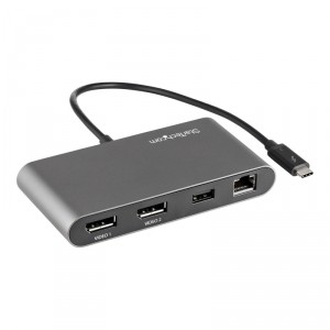 StarTech.com Mini Docking Station Thunderbolt 3 - Mini Replicador de Puertos TB3 para Dos Monitores DisplayPort de 4K a 60Hz - G