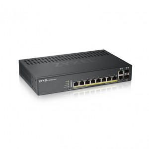 Zyxel SWITCH 10 PUERTOS SMART MANAGED SERIE GS 8X GB COBRE 2X GB DUAL