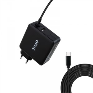 Tooq Cargador de Port&aacute;til TQLC-USBC65PD USB Tipo-C/ 65W/ Autom&aacute;tico/ Voltaje 5-20V/ 1x USB