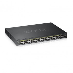 Zyxel SWITCH 52 PUERTOS SMART MANAGED SERIE GS POE 48 GB COBRE 4X GB DUAL