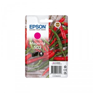 Epson 503 - 3.3 ml - magenta - original - bl&iacute;ster con alarmas de RF/ac&uacute;stica - cartucho de tinta - para Expression Home XP-5200,