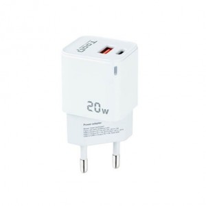 Tooq Cargador de Pared TQWC-QCPD20WT/ 1xUSB-Tipo C/ 1x USB/ 20W/ Blanco