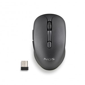 NGS Rat&oacute;n Inal&aacute;mbrico Evo Rust/ Bater&iacute;a recargable/ Hasta 1600 DPI/ Negro
