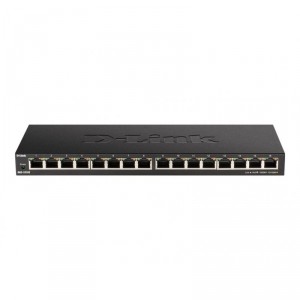 D-Link DGS 1016S - Conmutador - sin gestionar - 16 x 10/100/1000 - sobremesa - alimentaci&oacute;n cc
