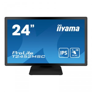 Iiyama ProLite T2452MSC-B1 - LED - 24 (23.8 visible) - pantalla t&aacute;ctil - 1920 x 1080 Full HD (1080p) - IPS - 400 cd/m&sup2; -