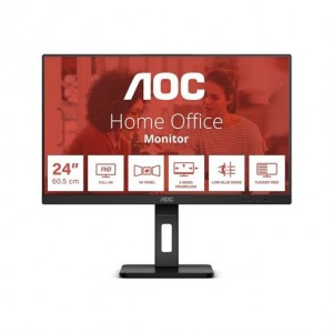 AOC 24E3QAF 23.8"/ Full HD/ Multimedia/ Regulable en altura/ Negro