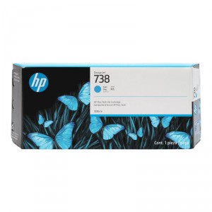 HP 738 300-ML CYAN DESIGNJET INK SUPL