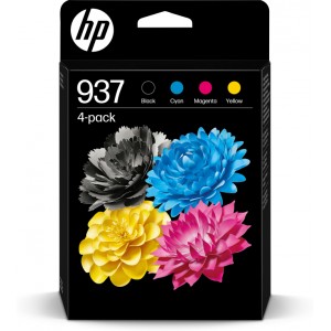 HP Paquete de 4 Cartuchos de Tinta Original 937 CMYK