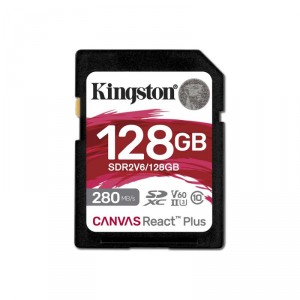 Kingston 128GB SDXC CANVAS REACT PLUS U3CARD