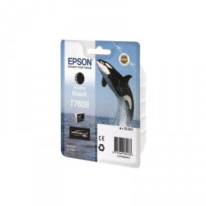 Epson T7608 - 25.9 ml - negro mate - original - bl&iacute;ster - cartucho de tinta - para SureColor SC-P600