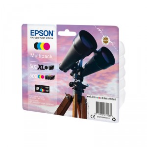 Epson 502/502XL Multipack - Paquete de 4 - 19.1 ml - negro, amarillo, ci&aacute;n, magenta - original - bl&iacute;ster - cartucho de tinta - p